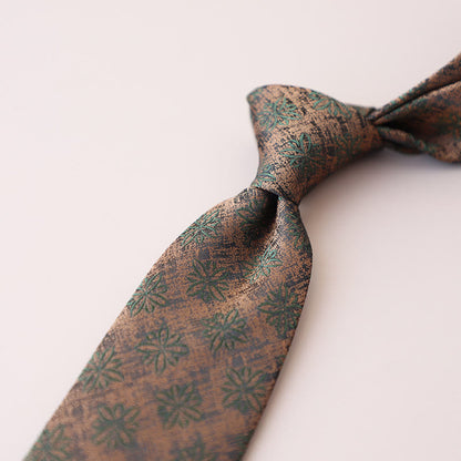 Jacquard Stropdas met Bloemenpatroon – Luxe Heren Accessoire