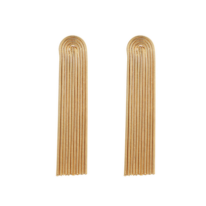 Lange Goudkleurige Oorbellen met Franjes – Statement Sieraad - Elegant & Lichtgewicht