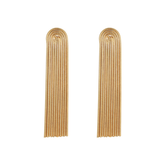 Lange Goudkleurige Oorbellen met Franjes – Statement Sieraad - Elegant & Lichtgewicht