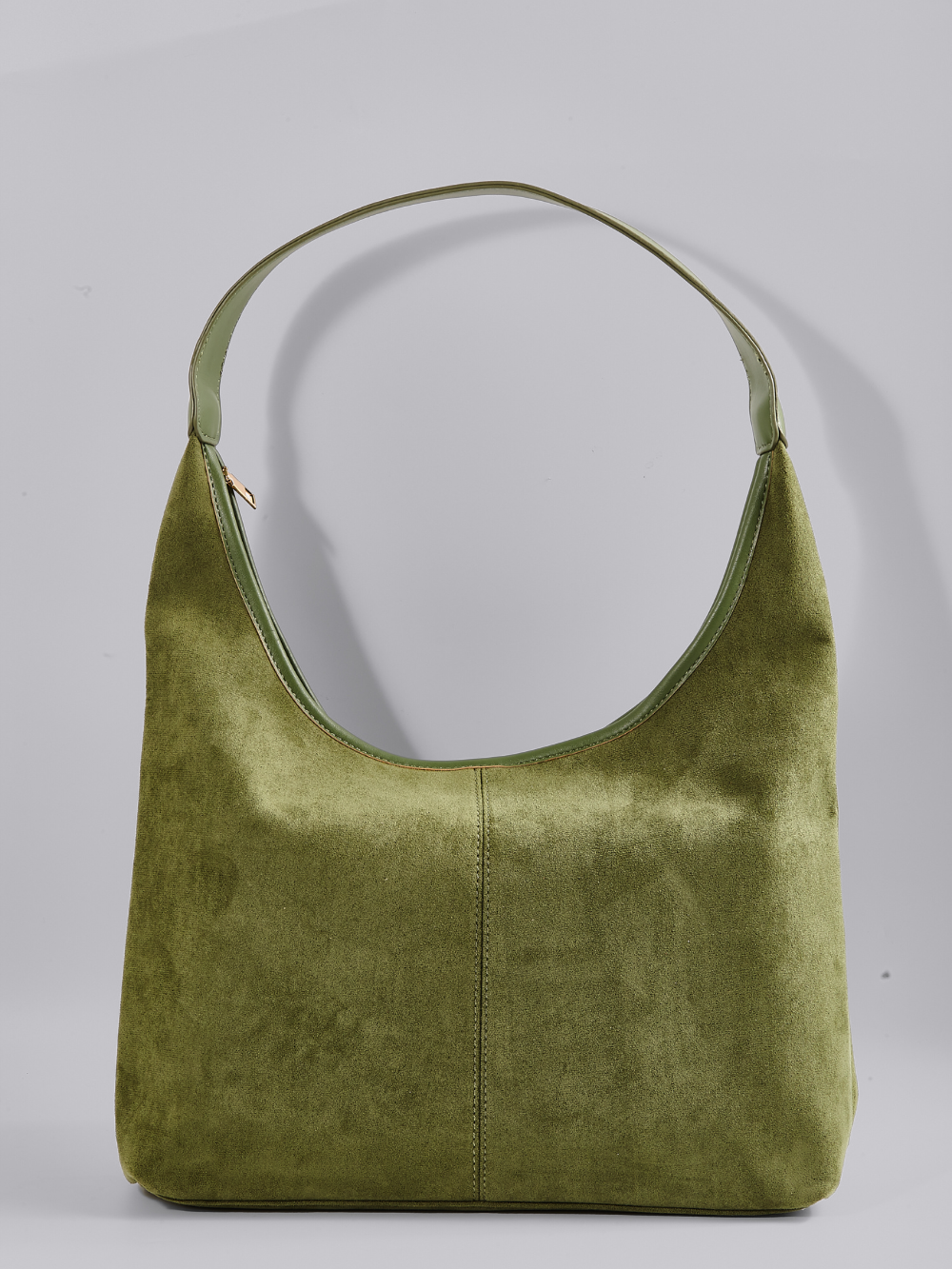 Zwarte Suède Schoudertas – Minimalistisch & Ruim Design