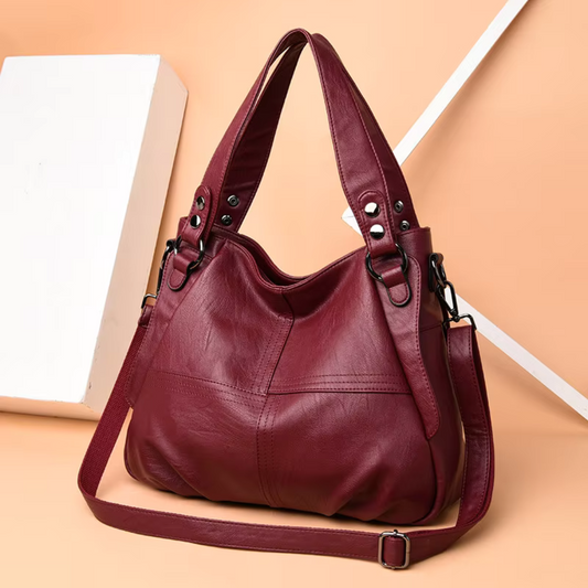 Luxe Leren Schoudertas Dames – Elegante Handtas met Ruime Opbergvakken