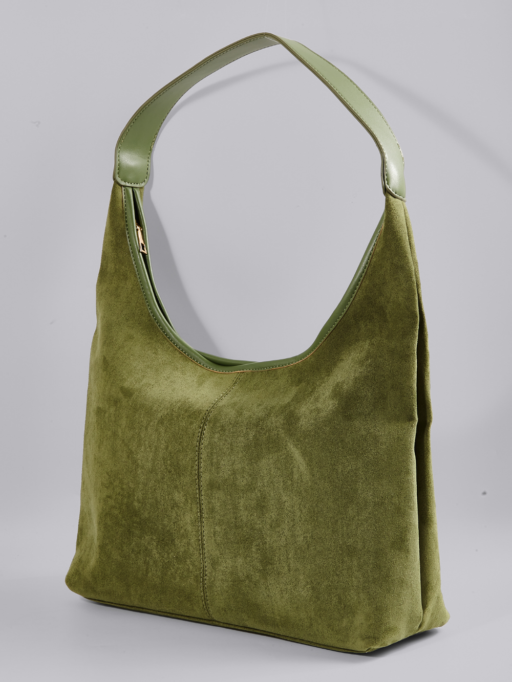 Zwarte Suède Schoudertas – Minimalistisch & Ruim Design