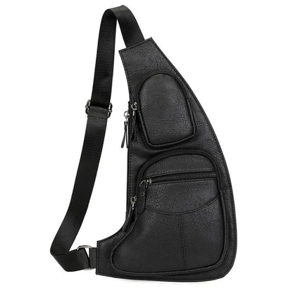 Crossbody Schoudertas voor Heren – Leren Sling Bag met Meerdere Vakken