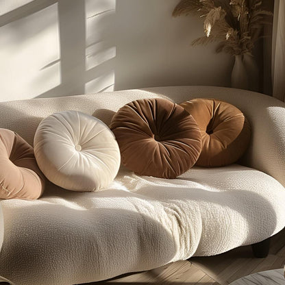 Rond Velvet Sierkussen – Zachte Fluwelen Kussens in Diverse Kleuren