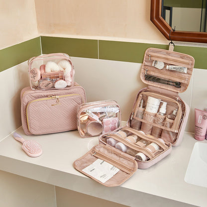 Waterdichte Toilettas met Doorzichtige Reisset – Luxe Opberg- & Make-up Tas voor Reizen