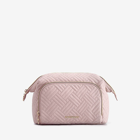Roze Toilettas met Rits – Compact & Waterafstotend voor Reizen en Dagelijks Gebruik