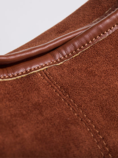 Zwarte Suède Schoudertas – Minimalistisch & Ruim Design