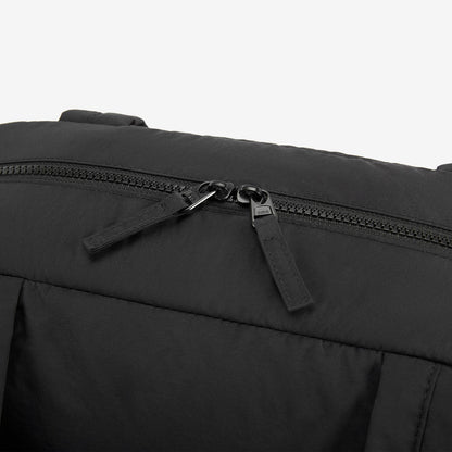 Zwarte Reistas voor Handbagage – Lichtgewicht & Waterafstotend met Trolley-strap & PVC-vak – Ideaal voor Reizen & Gym