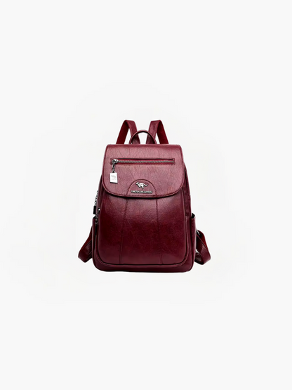 Remi Dames Anti-Diefstal Rugzak | PU Leren Backpack met RFID Bescherming & Meerdere Vakken