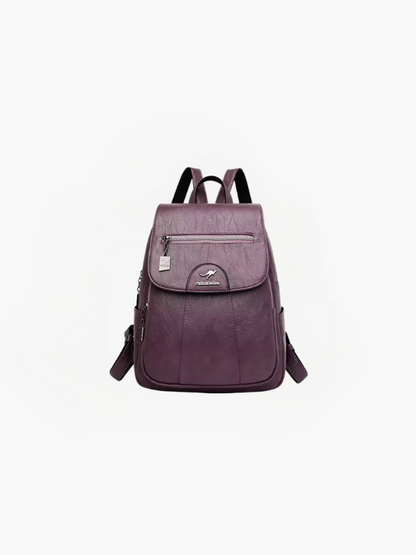 Remi Dames Anti-Diefstal Rugzak | PU Leren Backpack met RFID Bescherming & Meerdere Vakken