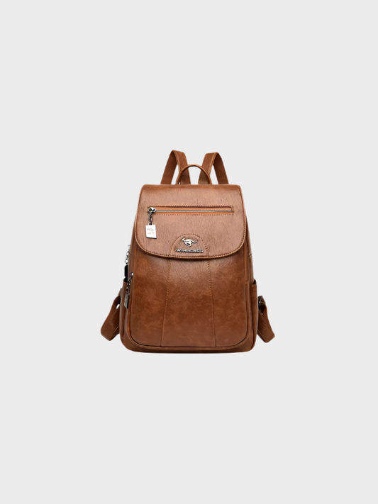 Remi Dames Anti-Diefstal Rugzak | PU Leren Backpack met RFID Bescherming & Meerdere Vakken