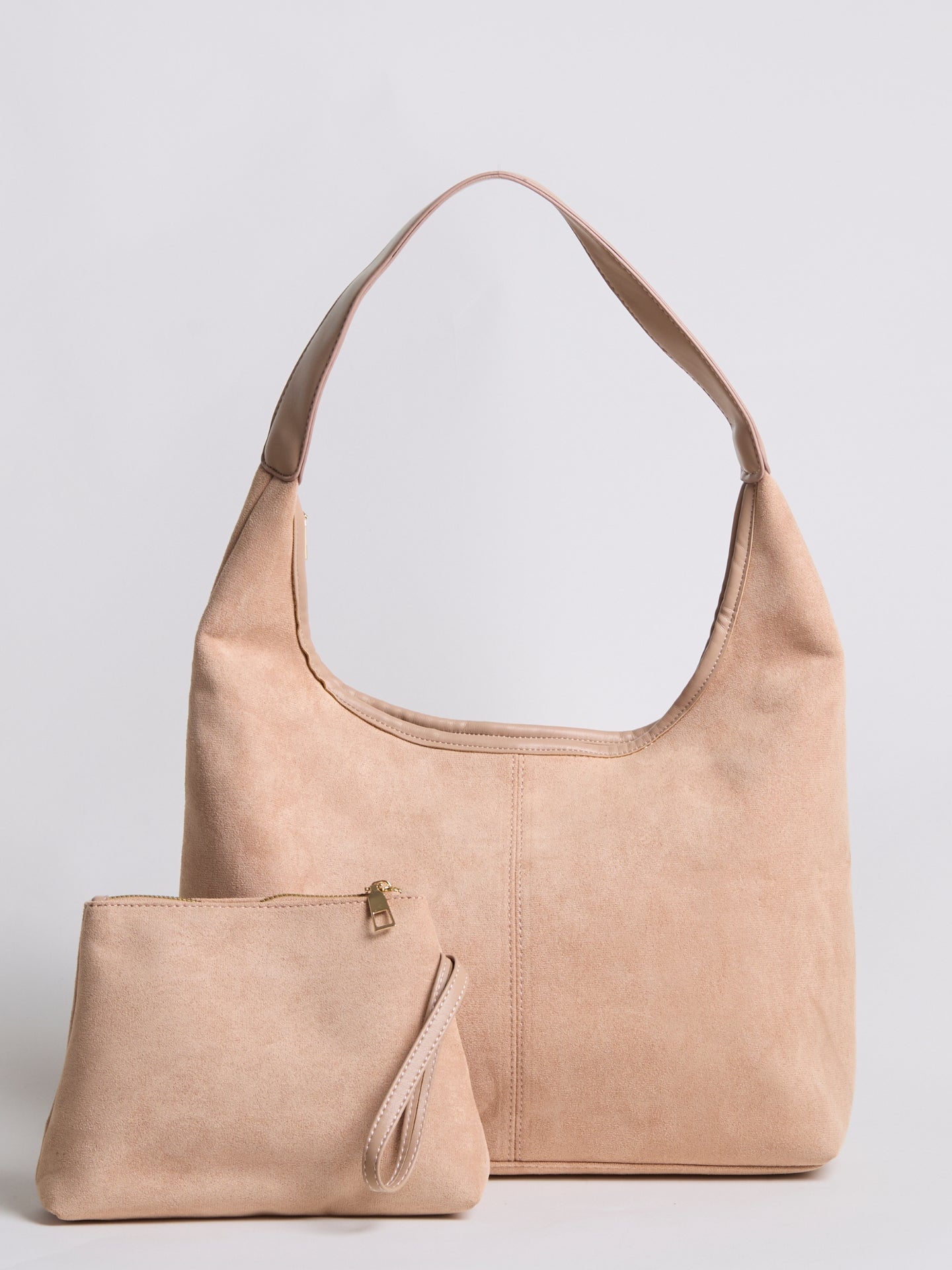 Zwarte Suède Schoudertas – Minimalistisch & Ruim Design