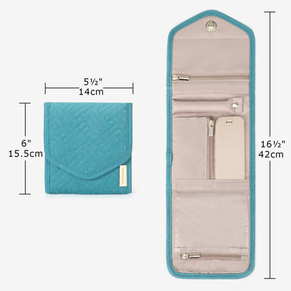 Turquoise Sieradentasje – Compacte Envelop Sieraden Organizer voor Reizen