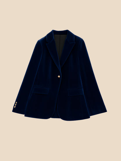 Delilah Velvet Blazer Dames | Luxe Fluwelen Blazer met Gouden Knopen | Elegant & Tijdloos