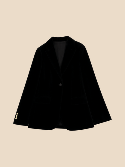 Delilah Velvet Blazer Dames | Luxe Fluwelen Blazer met Gouden Knopen | Elegant & Tijdloos