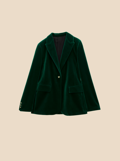 Delilah Velvet Blazer Dames | Luxe Fluwelen Blazer met Gouden Knopen | Elegant & Tijdloos