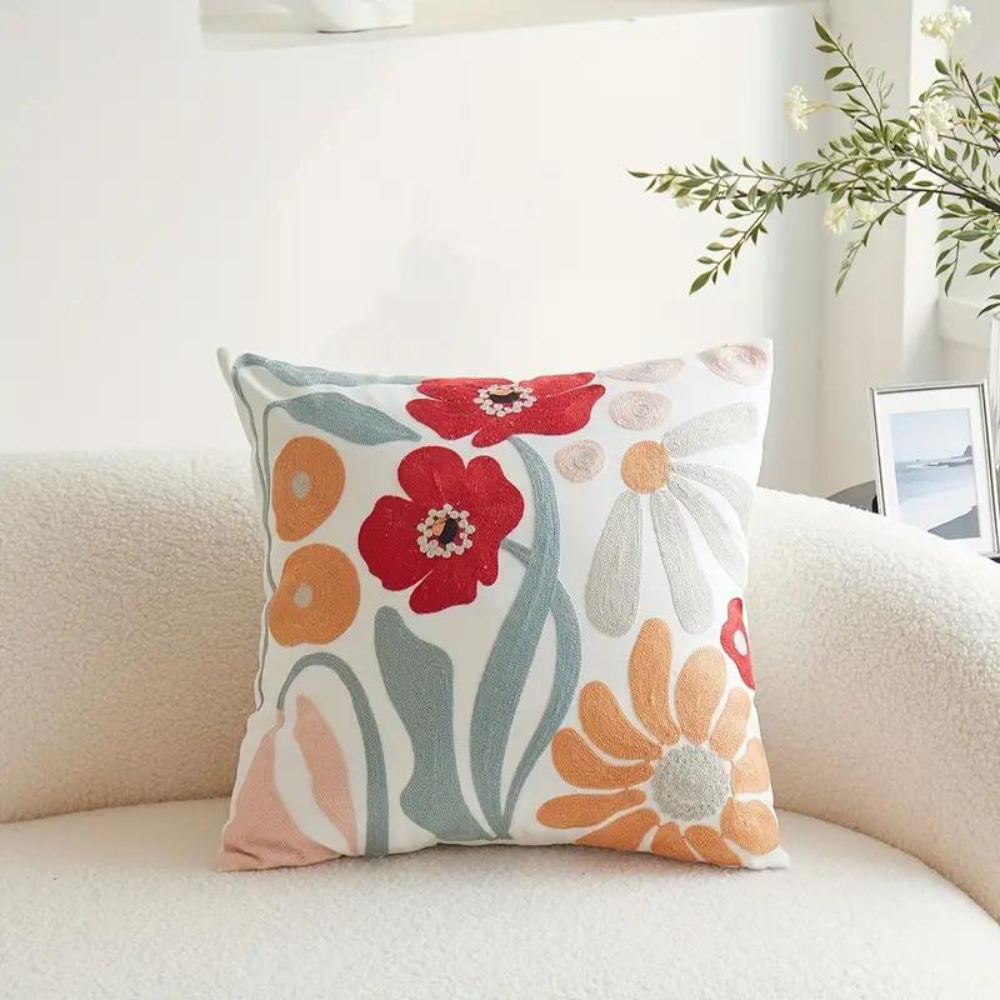 Sierkussen met Bloemenprint – Decoratief Kussenhoes voor Bank of Stoel – Verschillende Designs