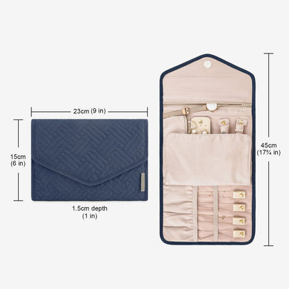 Turquoise Sieradentasje – Compacte Envelop Sieraden Organizer voor Reizen