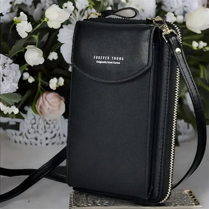 Forever Young Crossbody Telefoontas – Compacte Schoudertas met Meerdere Vakken