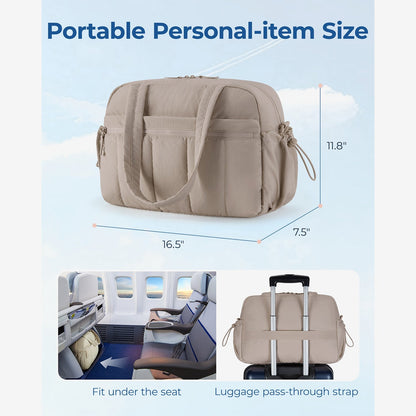 Zwarte Reistas voor Handbagage – Lichtgewicht & Waterafstotend met Trolley-strap & PVC-vak – Ideaal voor Reizen & Gym