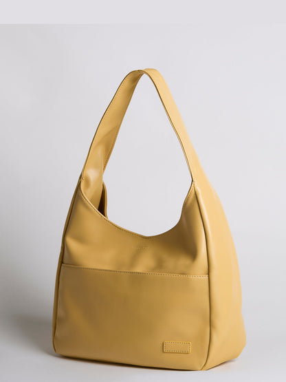 Minimalistische Hobo Schoudertas – Vegan Leer