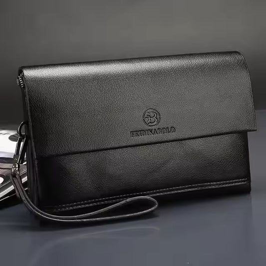 Leren Pols Portemonnee voor Heren – Multifunctionele Clutch met Ritsvakken