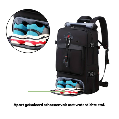 Waterdichte Rugzak 50L met USB-aansluiting – Comfortabel & Ruim