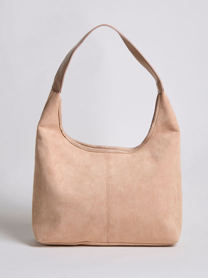 Zwarte Suède Schoudertas – Minimalistisch & Ruim Design