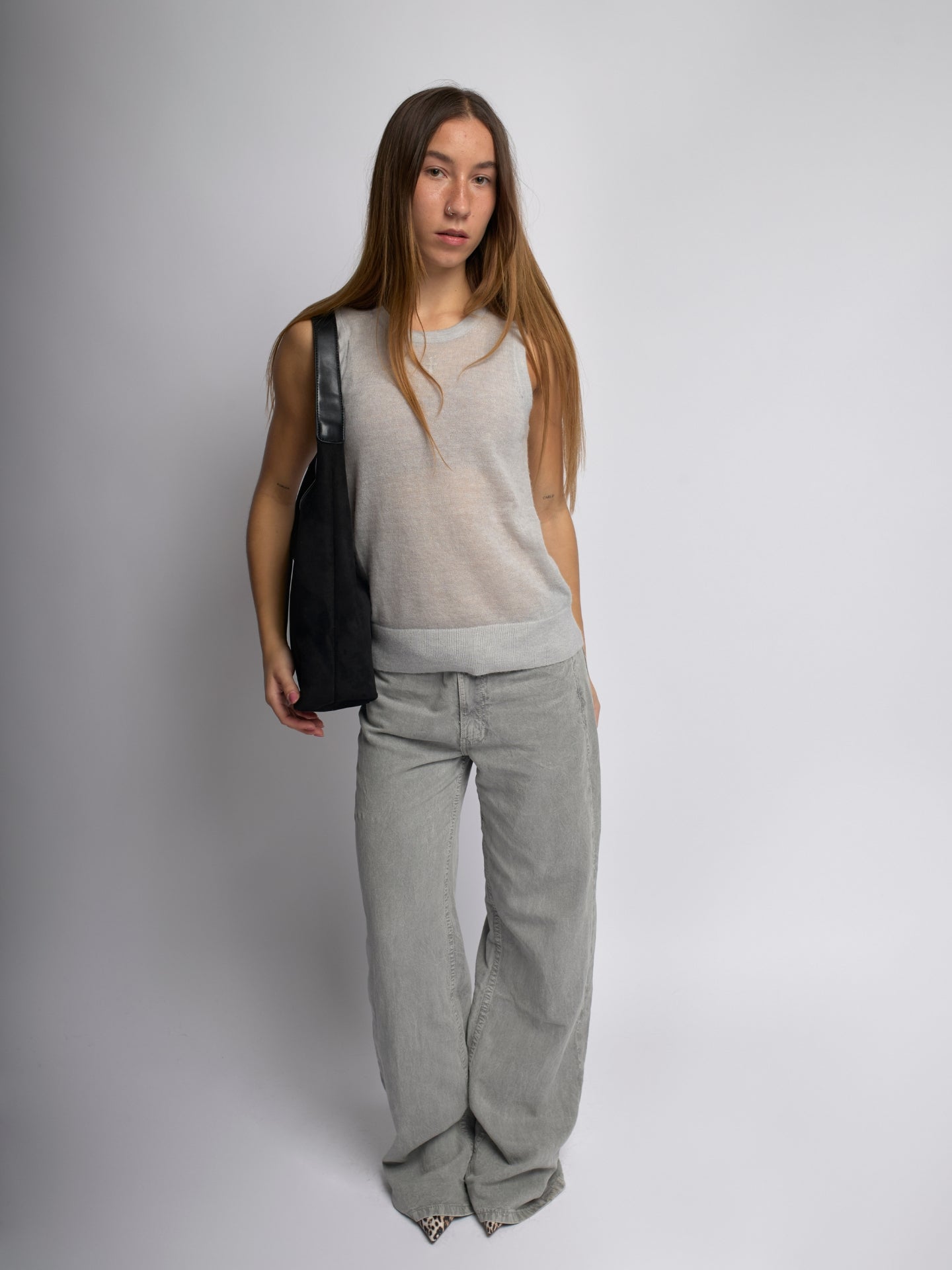 Zwarte Suède Schoudertas – Minimalistisch & Ruim Design