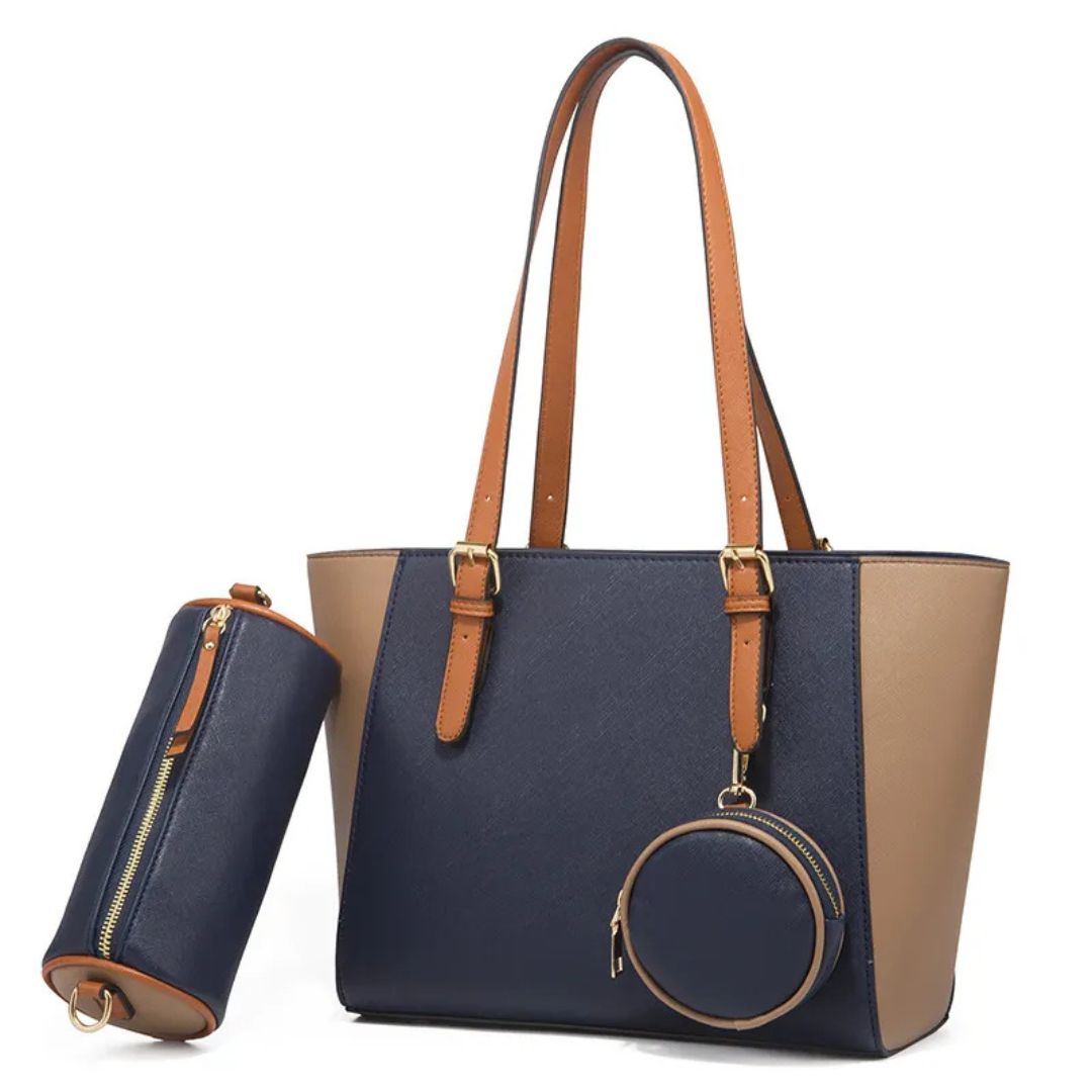 3-Delige Dames Handtassen Set – Shopper, Schoudertas & Portemonnee in Één