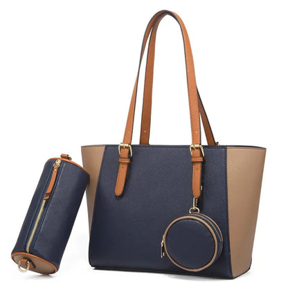 3-Delige Dames Handtassen Set – Shopper, Schoudertas & Portemonnee in Één