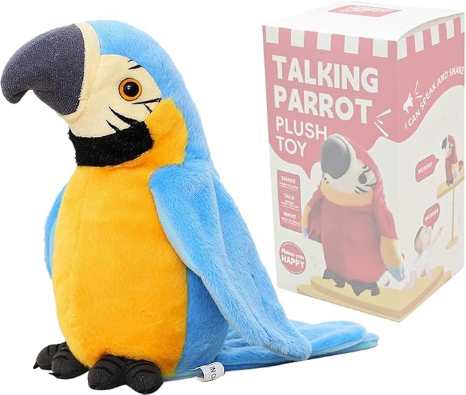 Pratende Papegaai Knuffel – Interactief Speelgoed dat Herhaalt & Beweegt