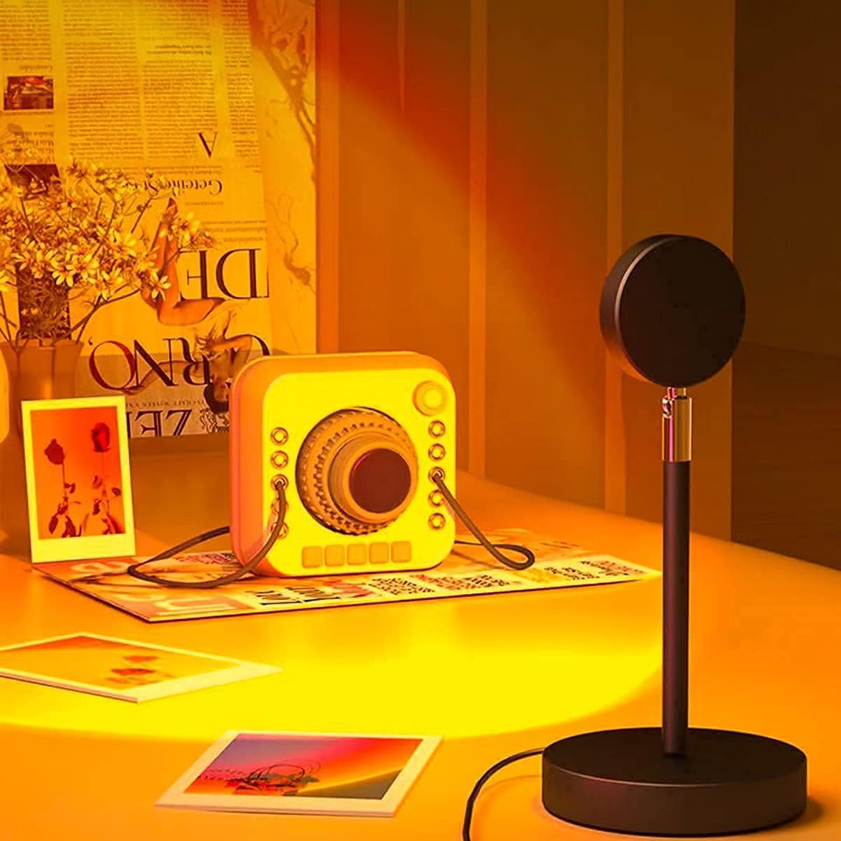 Zonsondergang Projector Lamp – Sunset LED Licht voor Sfeer & Decor | 360° Draaibaar & USB-aangedreven