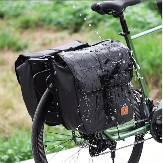 Waterdichte Dubbele Fietstas – Ruime Bagagedragertas met Snelsluiting