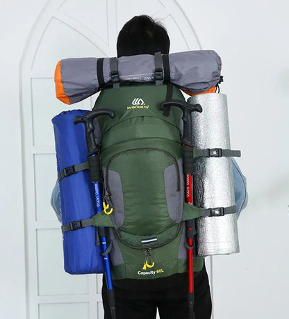 Waterdichte Outdoor Rugzak 70L – Lichtgewicht & Ruim