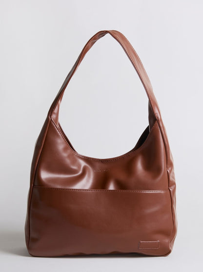 Minimalistische Hobo Schoudertas – Vegan Leer