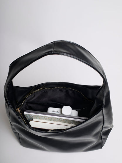 Minimalistische Hobo Schoudertas – Vegan Leer