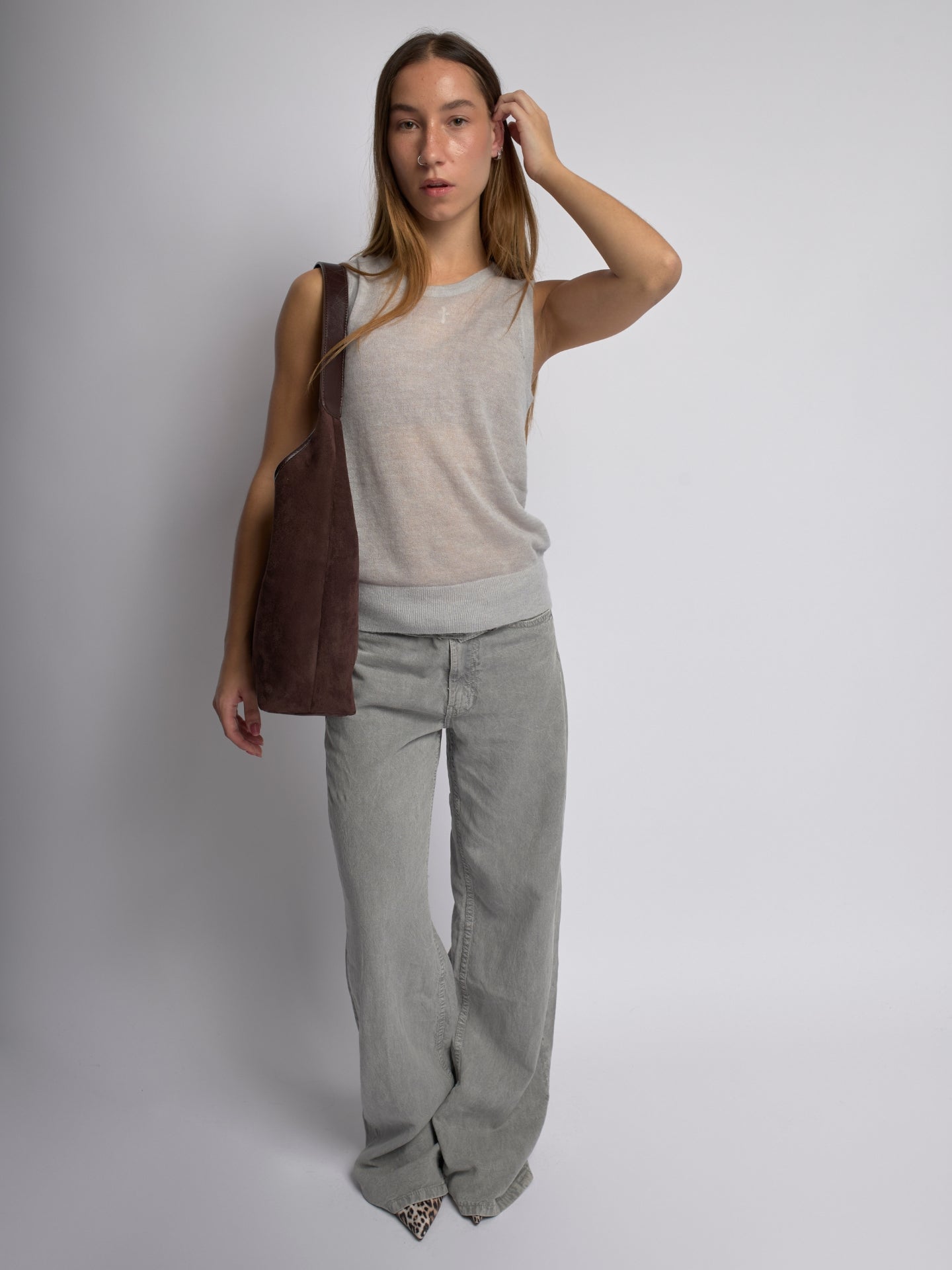 Zwarte Suède Schoudertas – Minimalistisch & Ruim Design