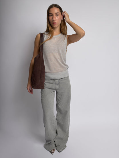 Zwarte Suède Schoudertas – Minimalistisch & Ruim Design