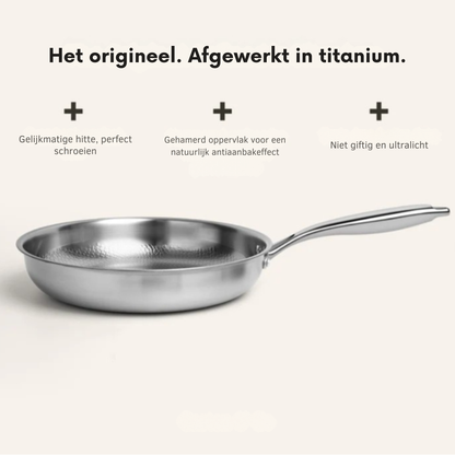 Elegant & Duurzaam Titanium Koekenpan – PFOA-vrije Pan voor Gezond Ontbijt & Allround Koken
