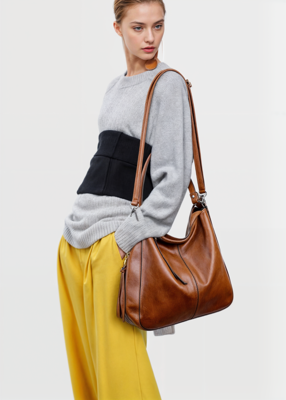 Ersilia Luxe Leren Tote voor Dames – Ruime Handtas van Echt Leer | Stijlvol & Duurzaam
