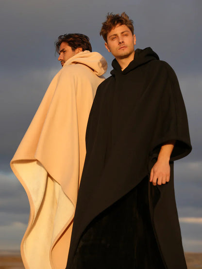 Draagbare Deken met Capuchon – Warme Fleece Poncho voor Thuis & Buiten