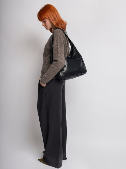 Minimalistische Hobo Schoudertas – Vegan Leer