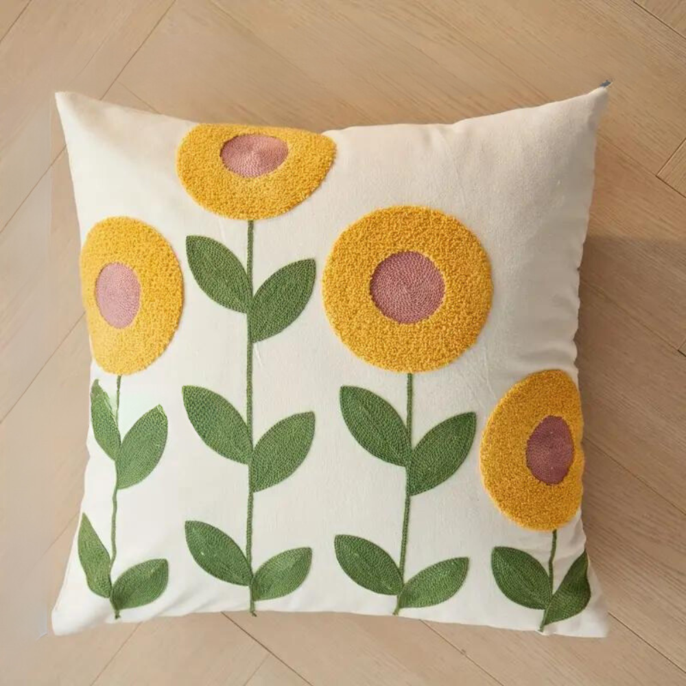 Sierkussen met Bloemenprint – Decoratief Kussenhoes voor Bank of Stoel – Verschillende Designs