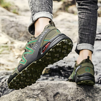 Heren Wandelschoenen – Camouflage Outdoor Sneakers met Gripzool
