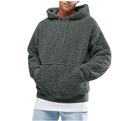 Teddy Hoodie Heren – Warme Fluffy Fleece Hoodie met Capuchon