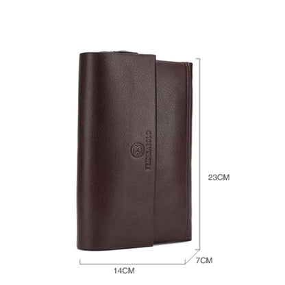 Leren Pols Portemonnee voor Heren – Multifunctionele Clutch met Ritsvakken