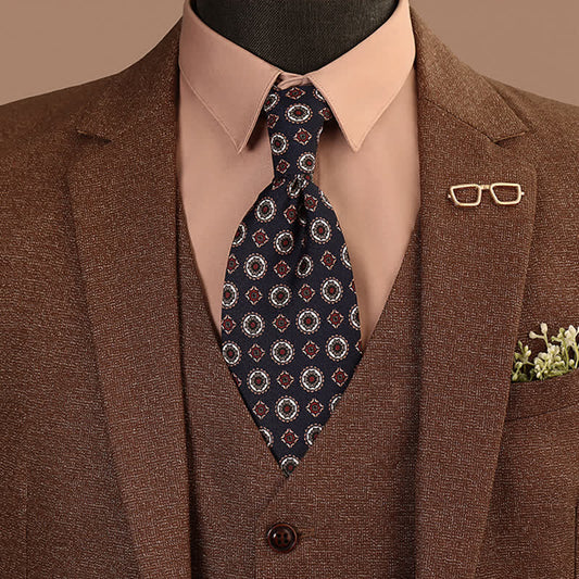 Geometrische Stropdas – Luxe Heren Das met Retro Patroon