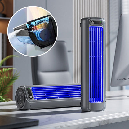 Draagbare Aircooler met LED – 2-in-1 Ventilator en Luchtreiniger voor Thuis en Kantoor