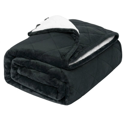 Sherpa Fleece Deken Grijs – Zachte en Warme Winterdeken met Dubbele Laag